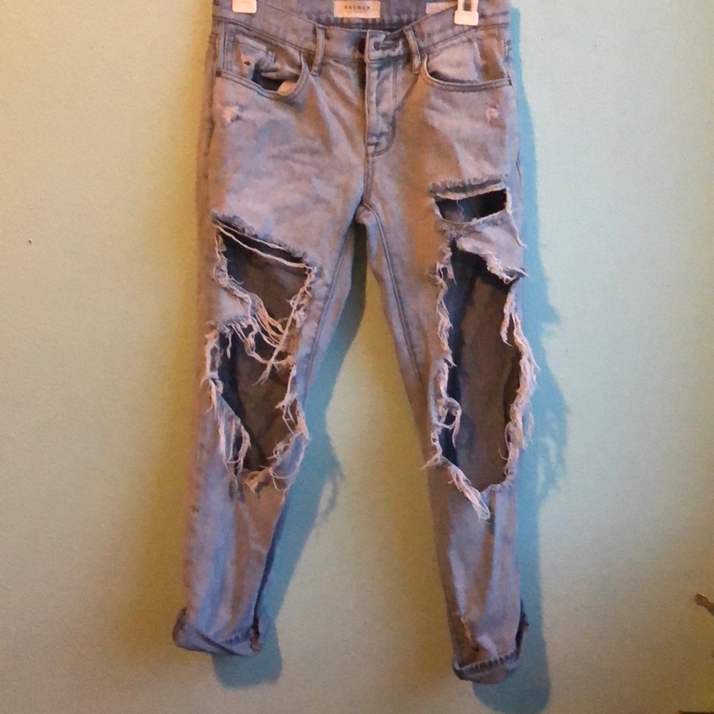 PACSUN SUPER DISTRESSED JEANS